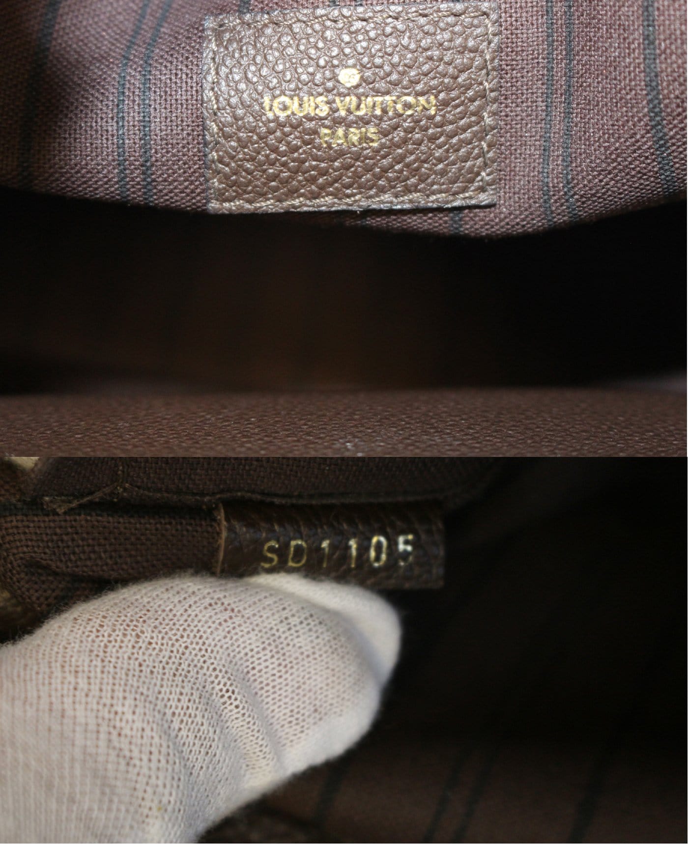 LOUIS VUITTON 'Montaigne GM' Bag in Monogram Empreinte Earth-Tone Leather  at 1stDibs  louis vuitton montaigne gm empreinte, louis vuitton empreinte  montaigne gm, lv montaigne gm empreinte