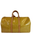 LOUIS VUITTON Keepall 45 Vernis Travel Bag Yellow