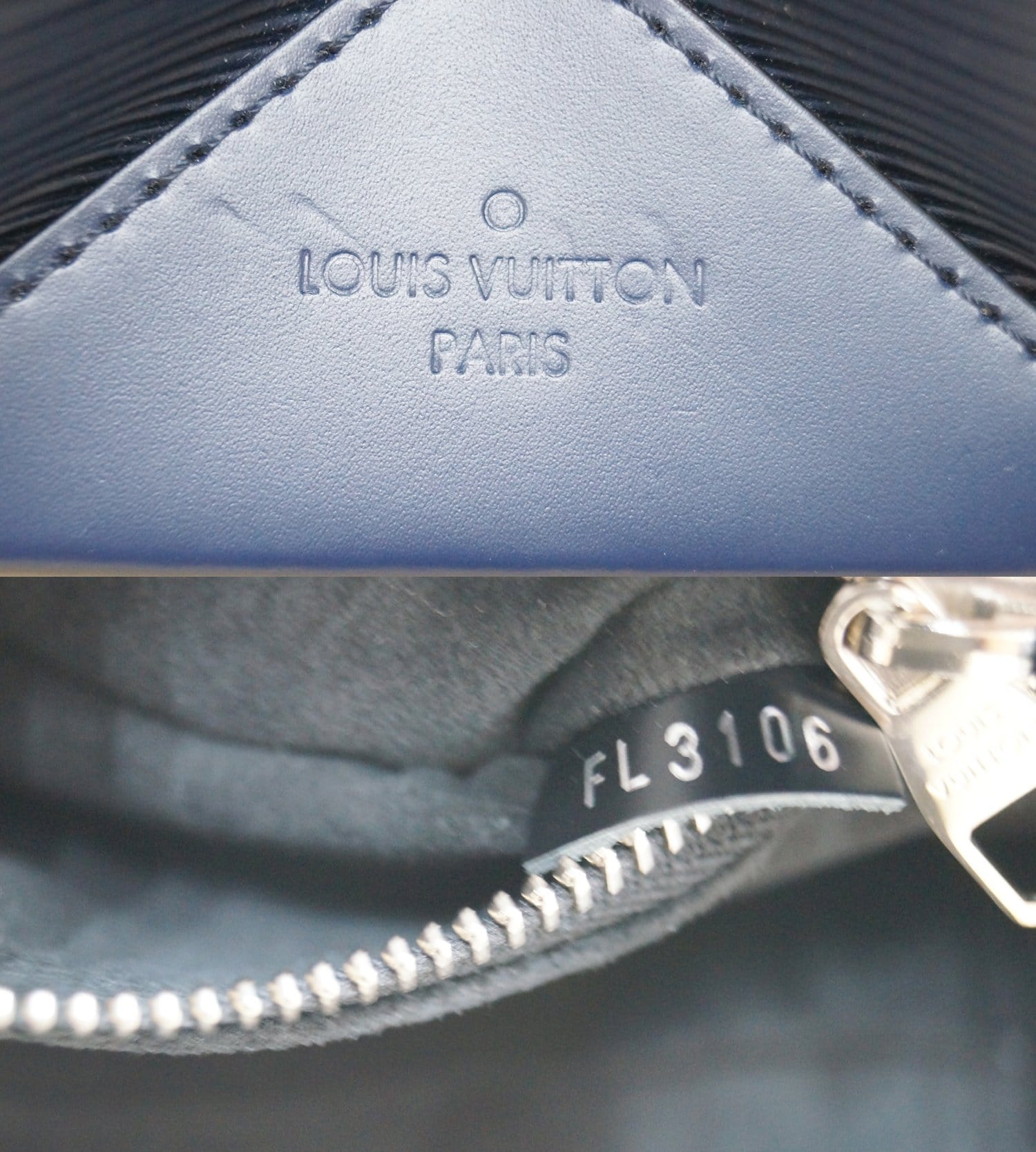 Louis Vuitton Blue/Black Epi Leather and Monogram Eclipse Canvas