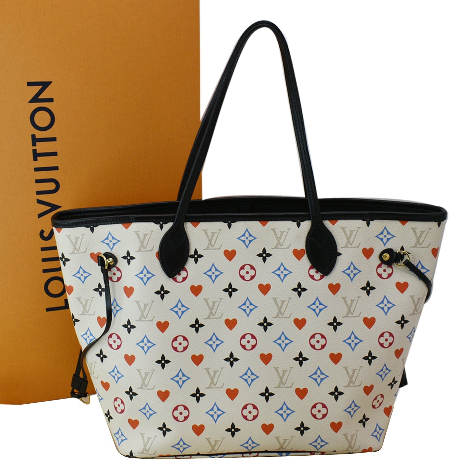 Louis Vuitton Game on Neverfull mm Monogram Canvas Tote Bag Black