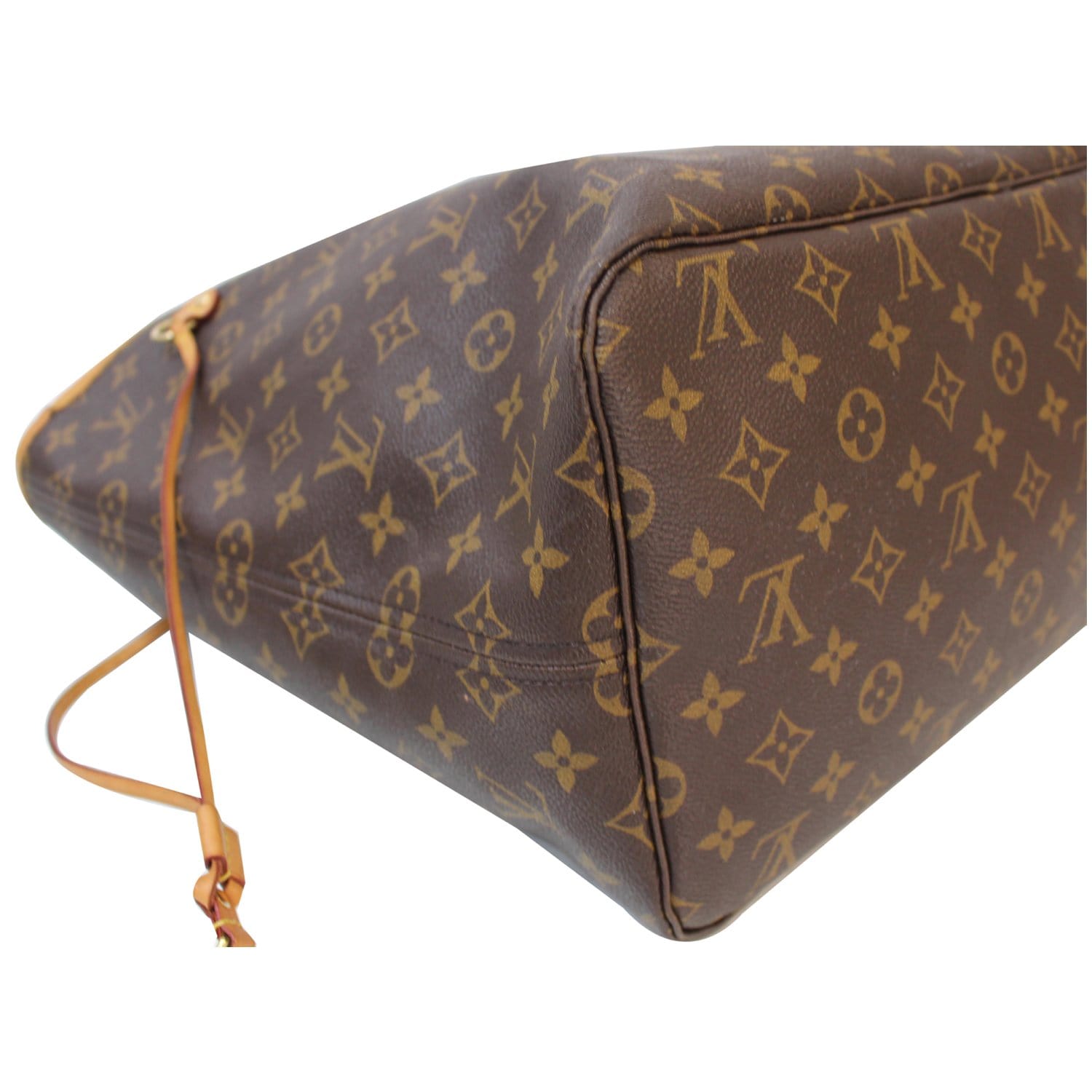 Neverfull cloth clutch bag Louis Vuitton Brown in Cloth - 23725714
