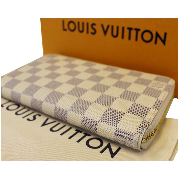 LOUIS VUITTON Damier Azur Zippy Long Wallet White-US