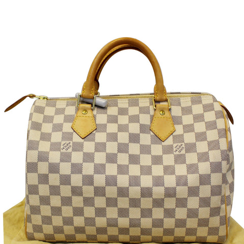 LOUIS VUITTON Speedy 30 Damier Azur Satchel Handbag-US