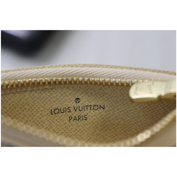 Louis Vuitton Key Coin Pouch Damier Azur White logo preview