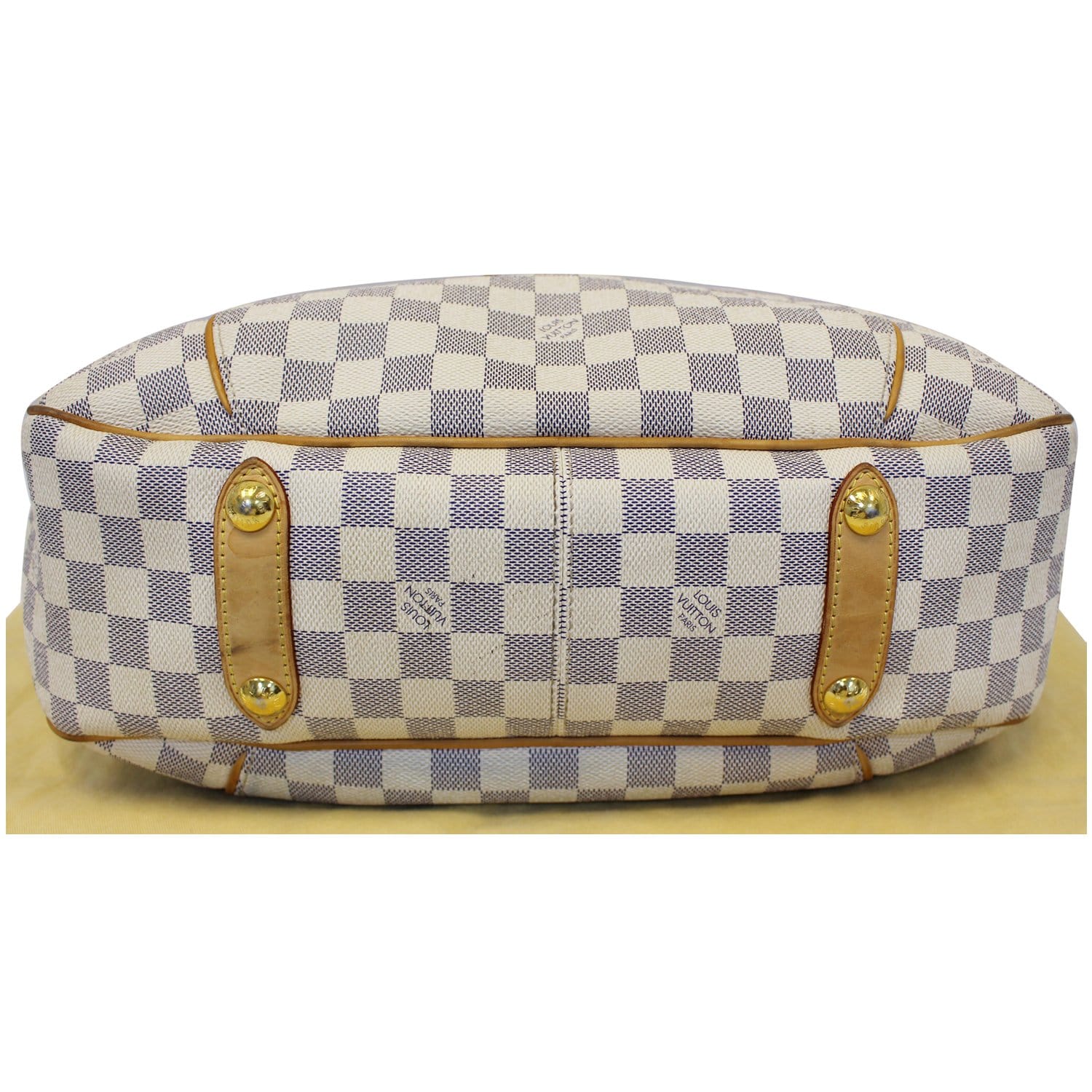 Used Louis Vuitton Galliera Pm Damier Azur Wht/Pvc/White/Whole Pattern Bag