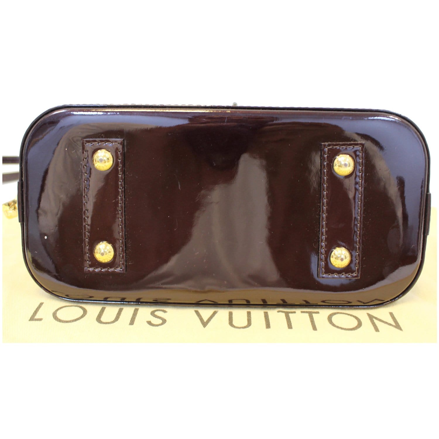 Louis Vuitton Alma PM Burgundy Patent Gold Hardware