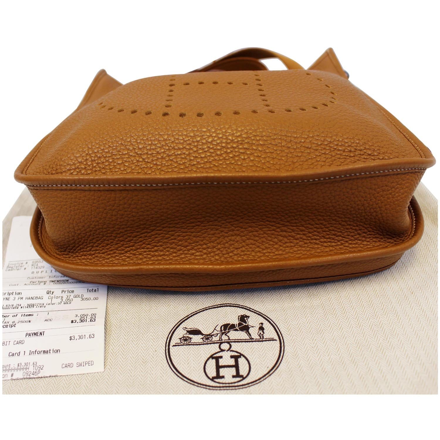 Hermès Hermes Evelyne III PM Tan Brown Leather with Palladium Hardware  crossbody bag Caramel ref.615620 - Joli Closet