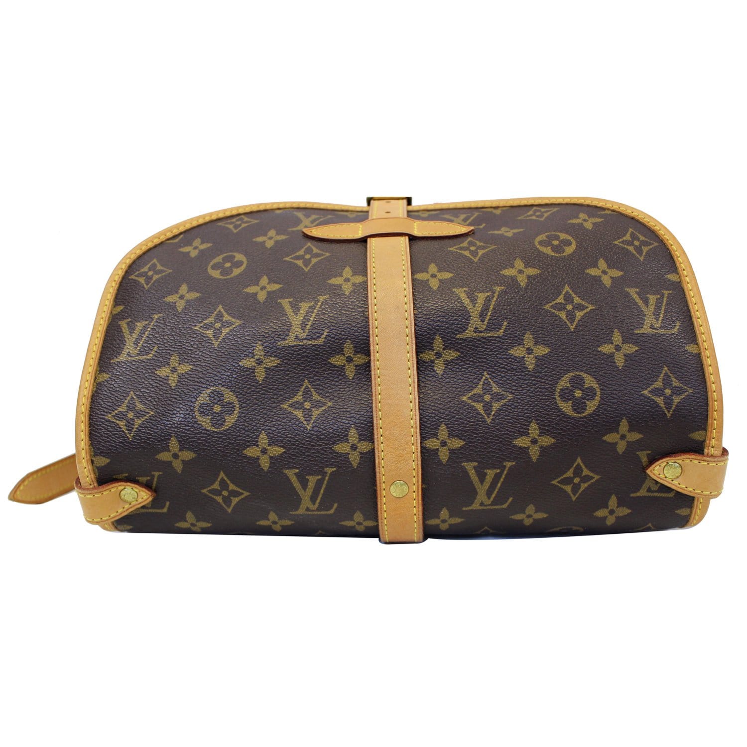 Saumur cloth handbag Louis Vuitton Brown in Cloth - 36249121