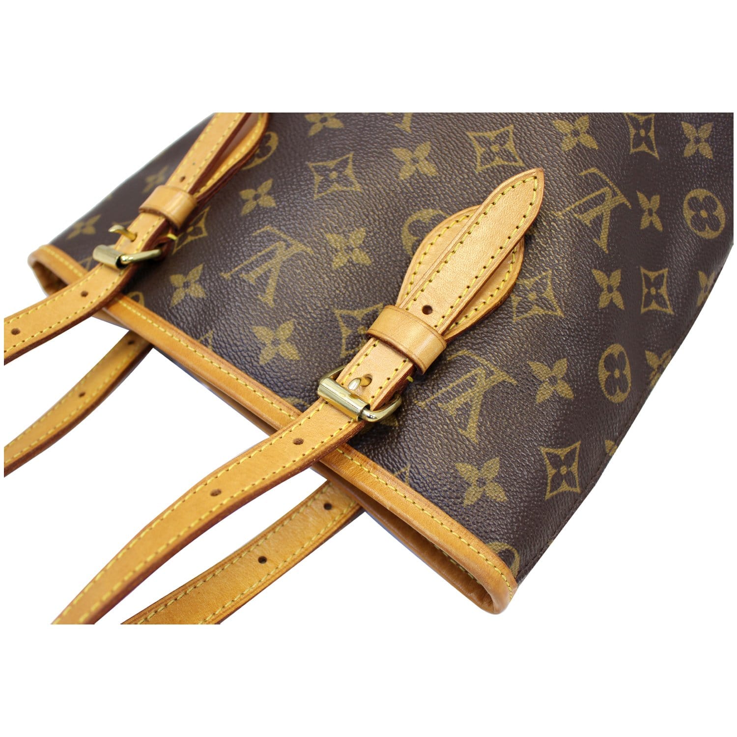 Buy Louis Vuitton Pre-loved LOUIS VUITTON Bucket PM monogram Handbag PVC  leather Brown Online
