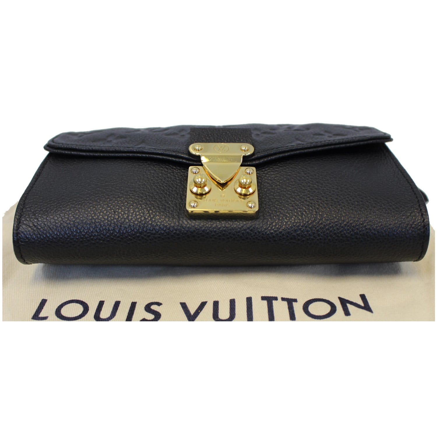 LOUIS VUITTON St Germain Pochette Empreinte Leather Shoulder Bag Black-US