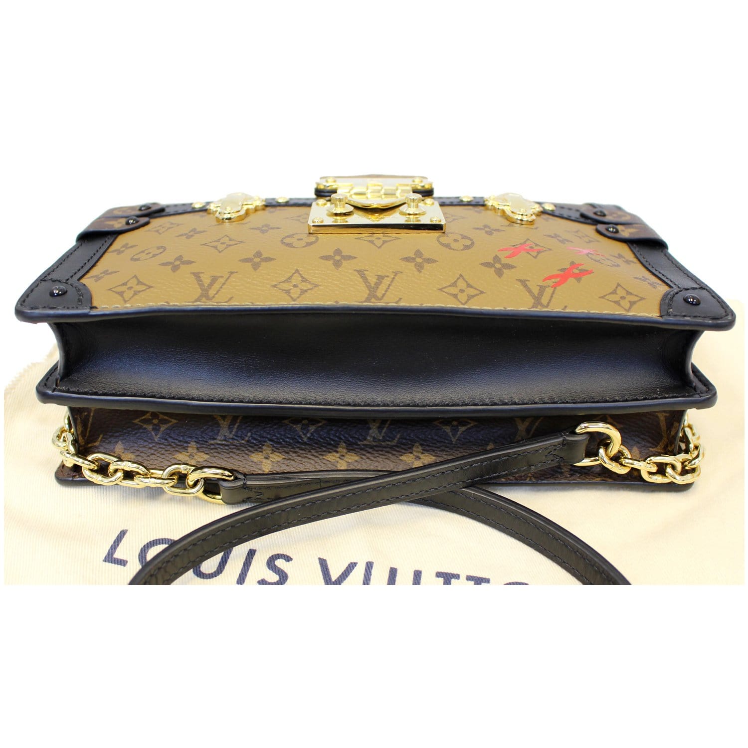Louis+Vuitton+Trunk+Crossbody+Brown+Canvas+Reverse+Monogram for sale online