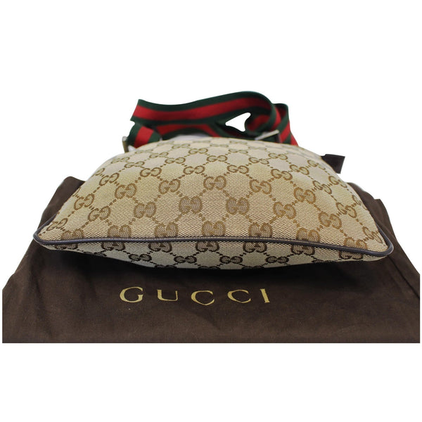 GUCCI GG Monogram Canvas Web Small Messenger Bag Beige 146309