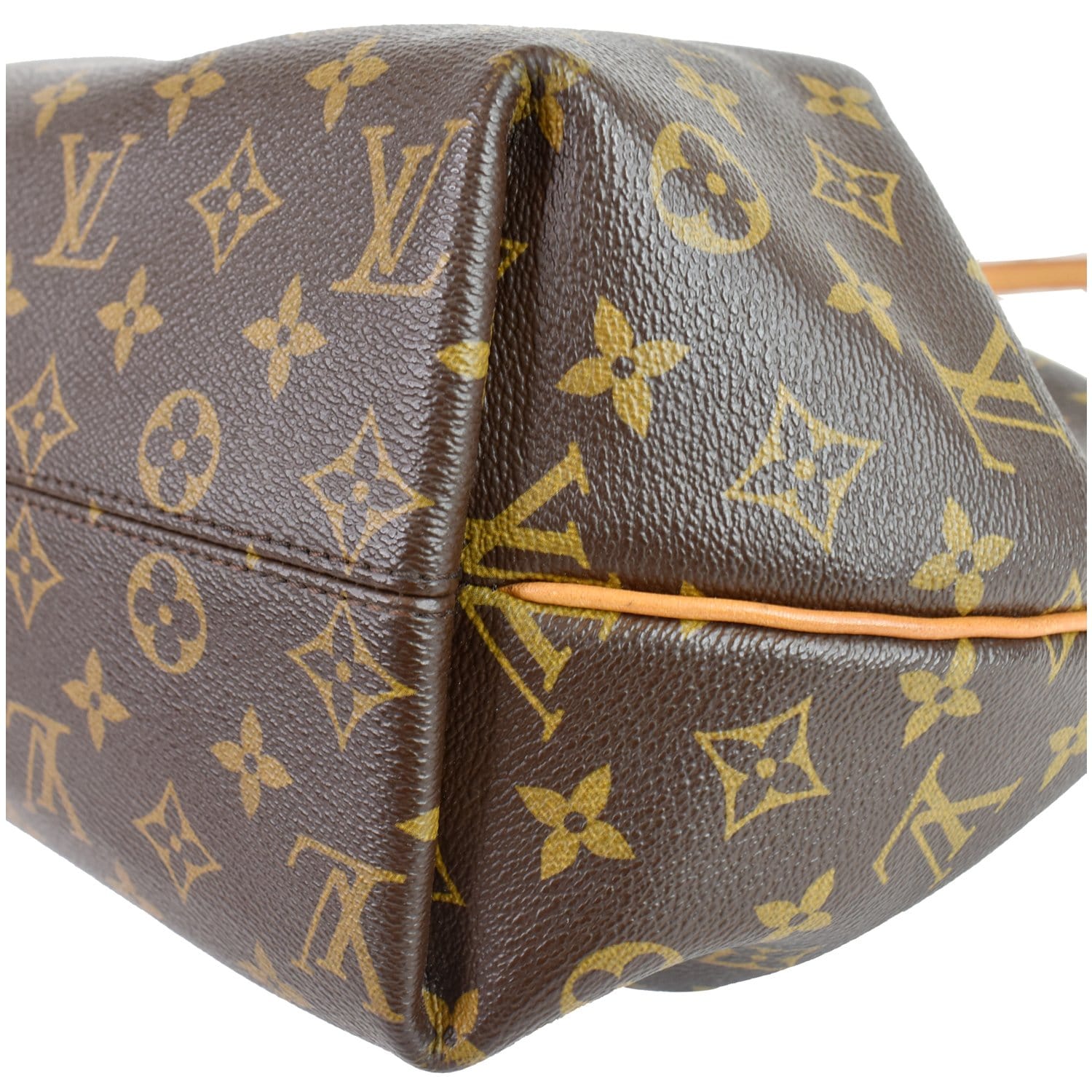 Louis Vuitton Brown Monogram Coated Canvas and Vachetta Leather Turenne MM  For Sale at 1stDibs