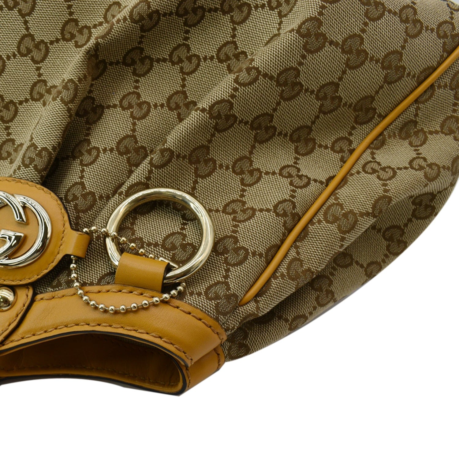 Gucci Beige/Brown GG Canvas Medium Sukey Tote Bag