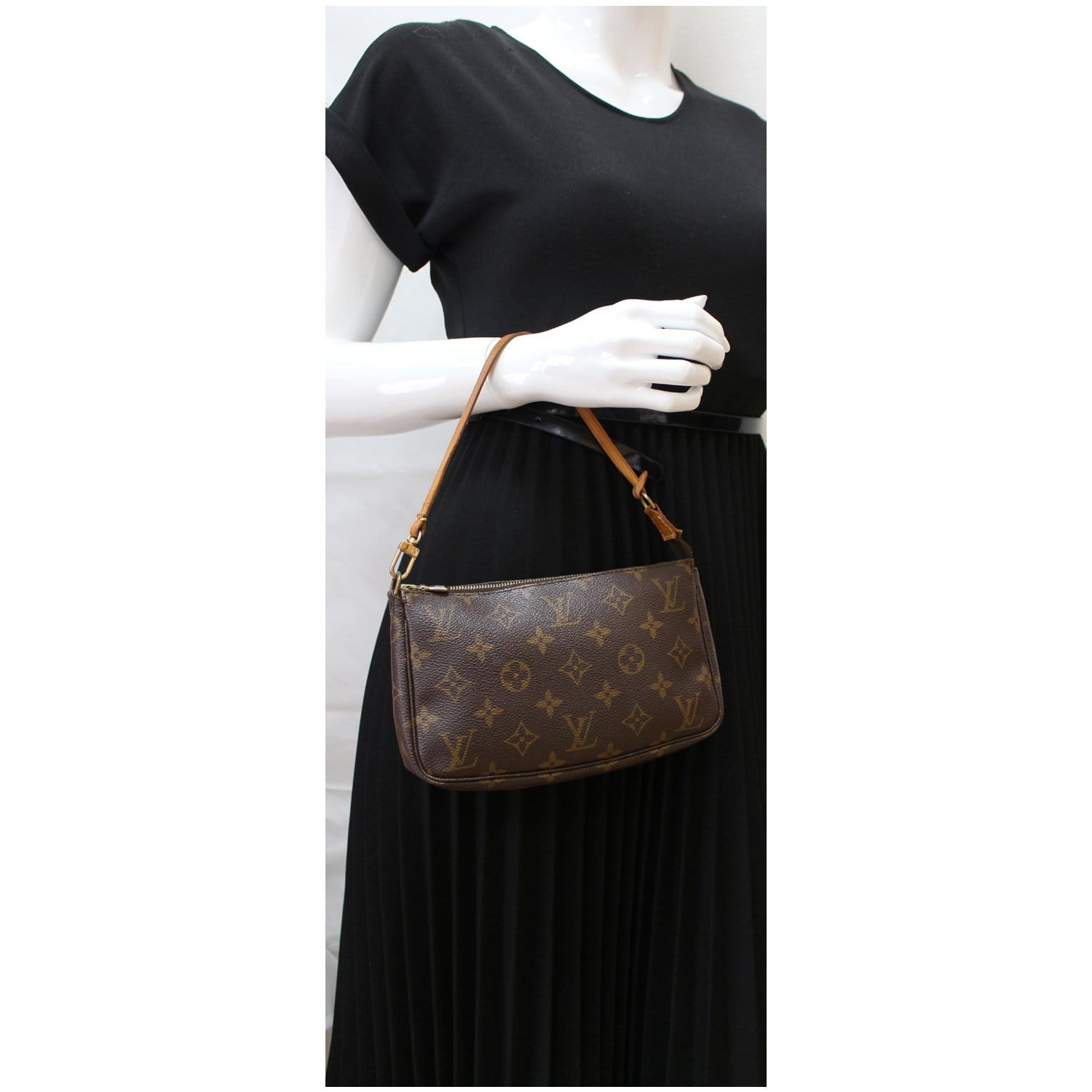 Louis Vuitton Brown Monogram Pochette Accessoires Shoulder Bag Louis Vuitton