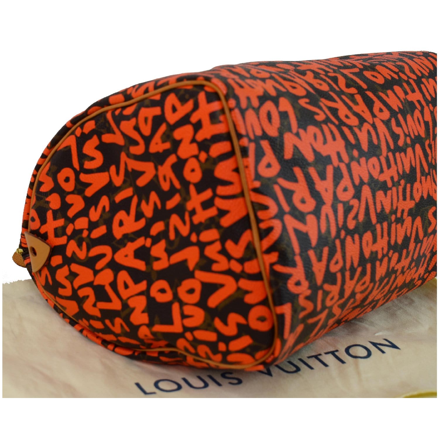 LOUIS VUITTON Monogram Graffiti Speedy 30 Hand Bag Orange M93705