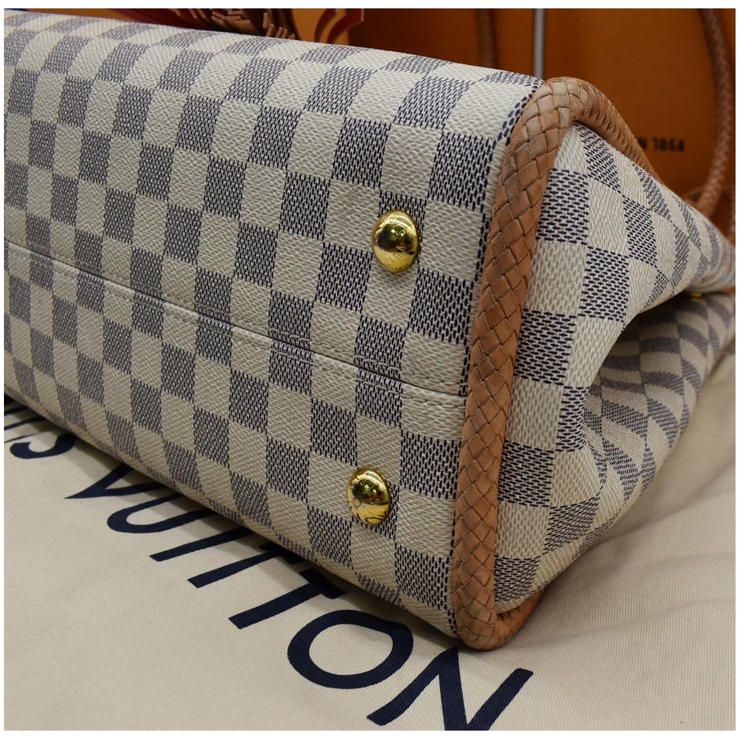 Louis Vuitton Damier Azur Propriano Braided Tote Bag Leather ref.310667 -  Joli Closet