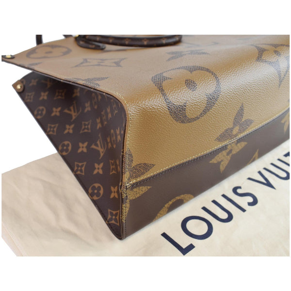 LOUIS VUITTON Onthego GM Reverse Monogram Giant Canvas Shoulder Bag Brown