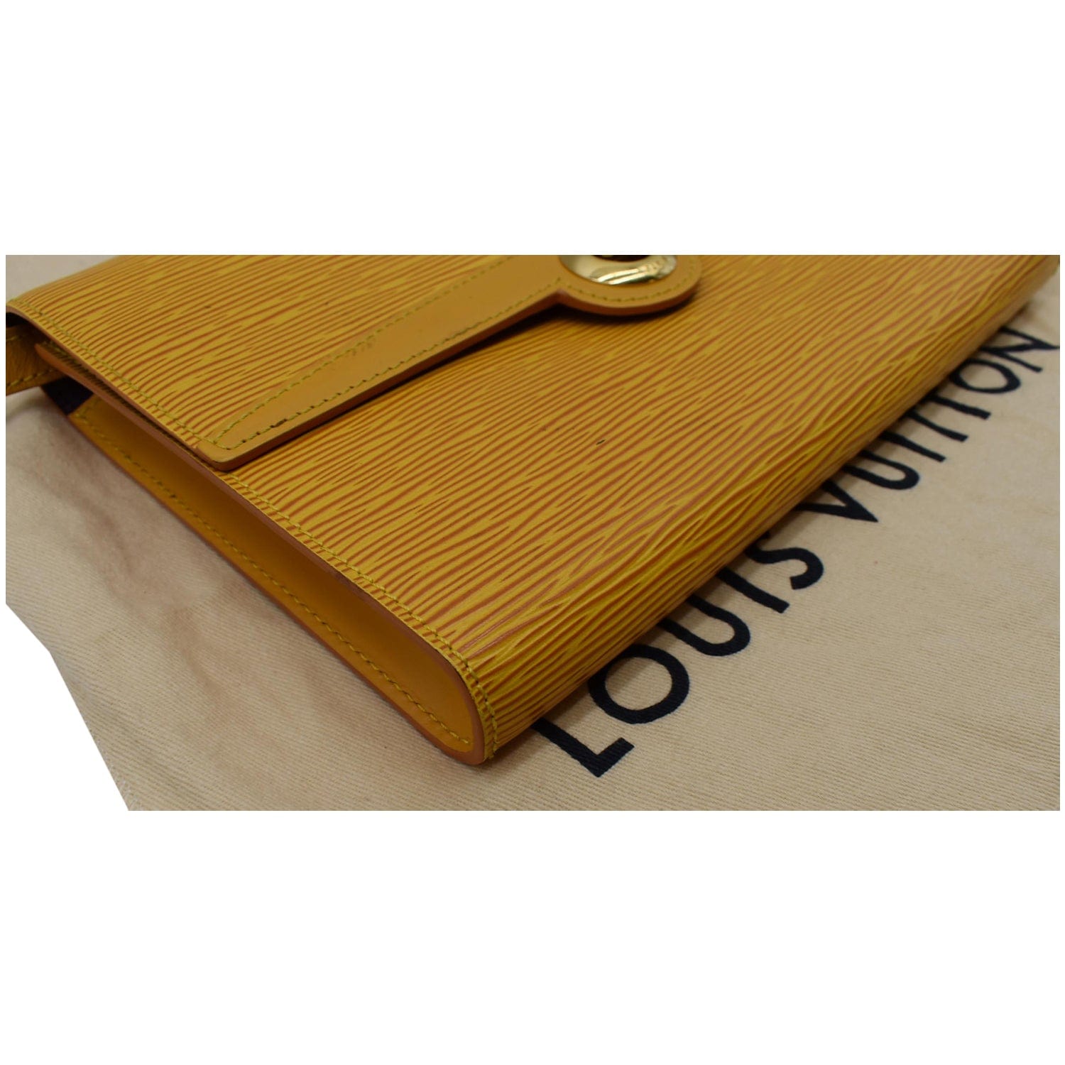 Louis Vuitton  Louis Vuitton Yellow Epi Leather Pochette Wristlet