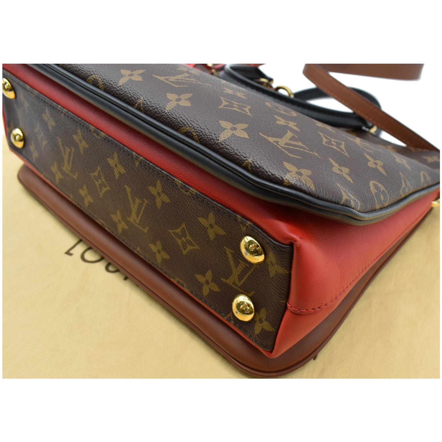 Louis Vuitton Millefeuille Handbag Monogram Canvas and Leather Red