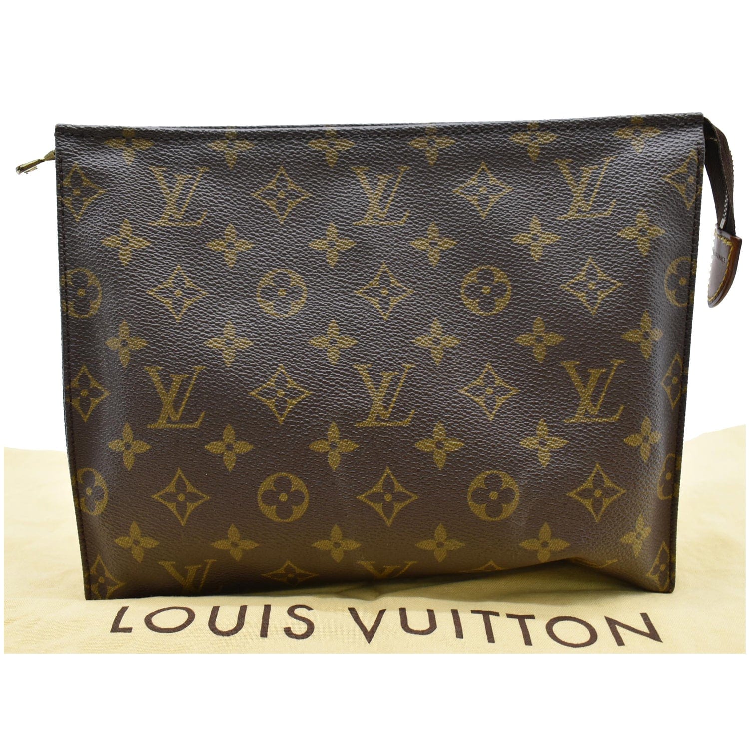 Louis+Vuitton+Toiletry+Monogram+Pouch+26+Brown+Canvas for sale online