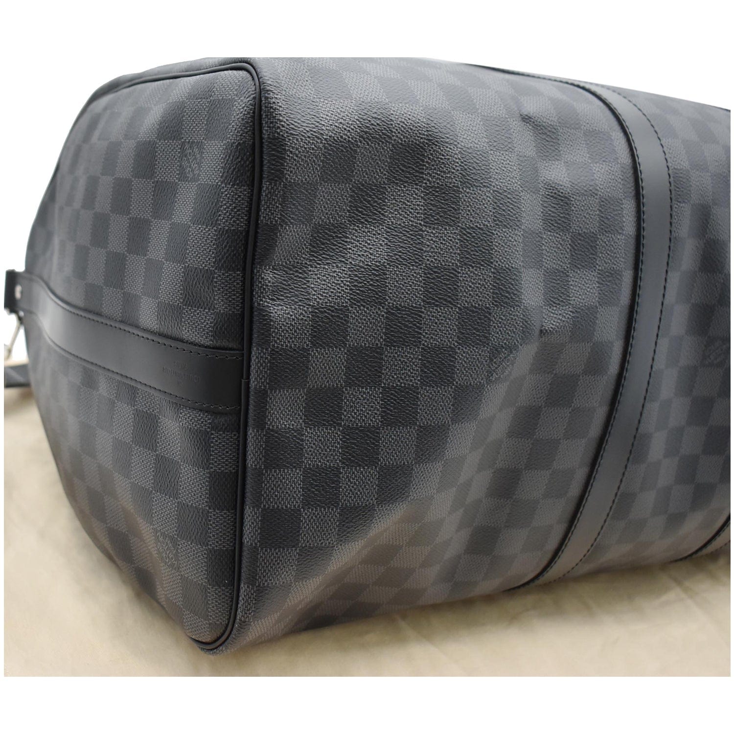 Louis Vuitton Keepall Damier Graphite Bandouliere 55 with Strap 872889  Black Coated Canvas Weekend/Travel Bag, Louis Vuitton