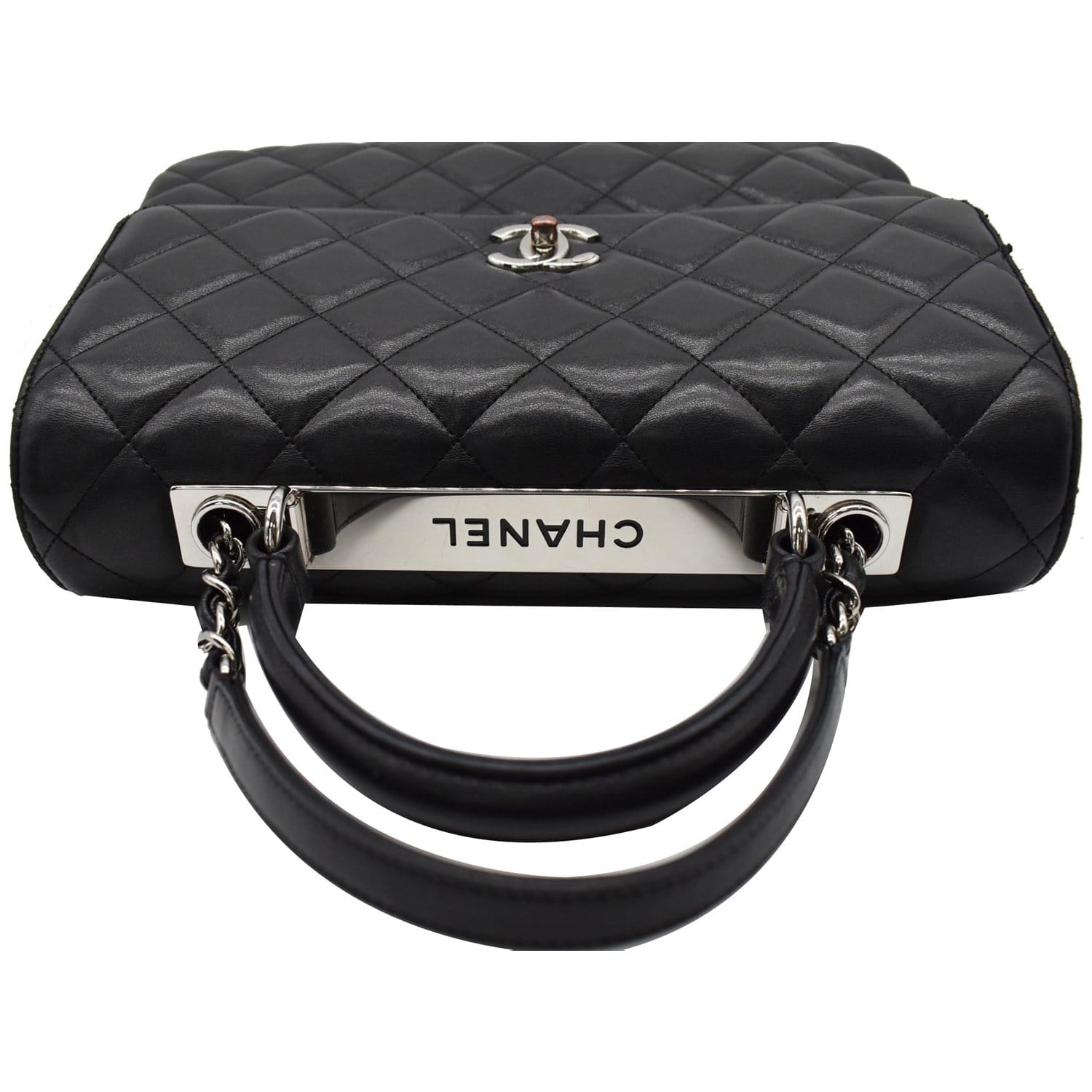 Chanel Black Quilted Lambskin Large Trendy CC Dual Handle Flap