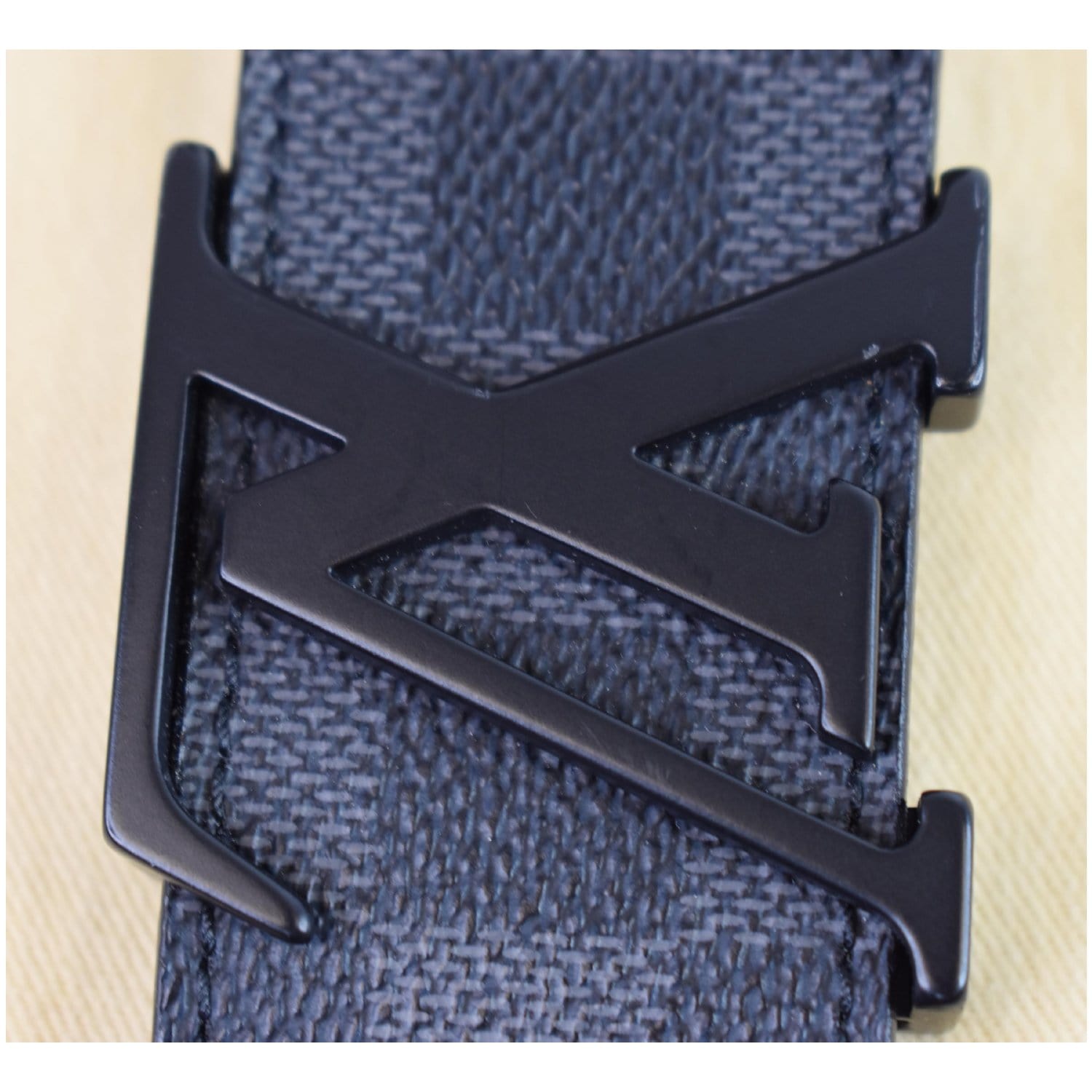 Louis Vuitton Vintage - Damier Graphite City Belt - Black Blue - Leather  Belt - Luxury High Quality - Avvenice