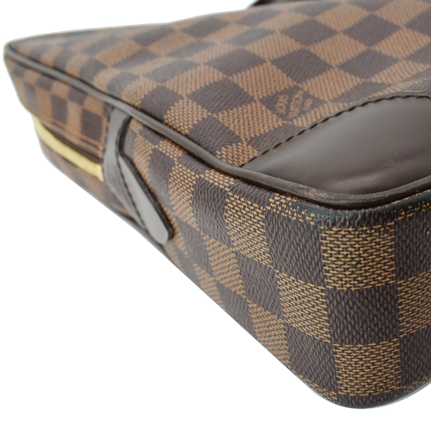 Louis Vuitton Brown Leather Porte Documents Voyage Briefcase Bag at 1stDibs