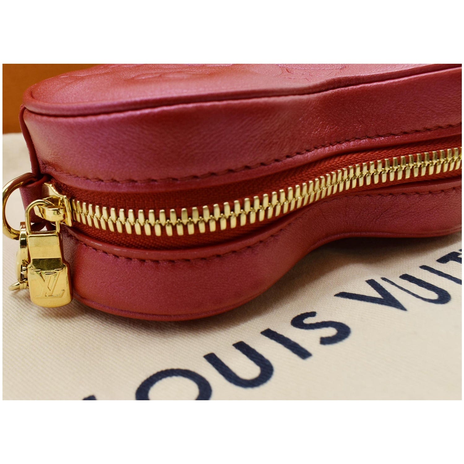 RvceShops Revival, Red Louis Vuitton Monogram Flore Wallet On Chain  Crossbody Bag