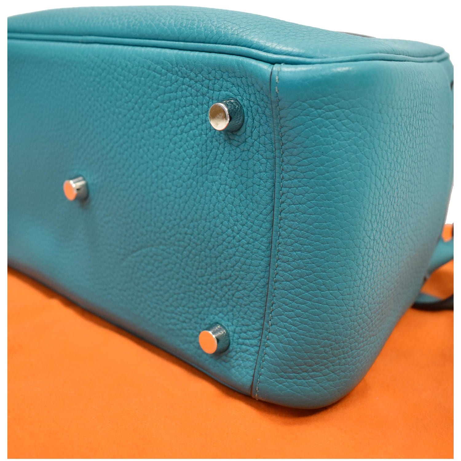 Hermès Mini Lindy Bag In Clemence Leather Pale Blue at 1stDibs
