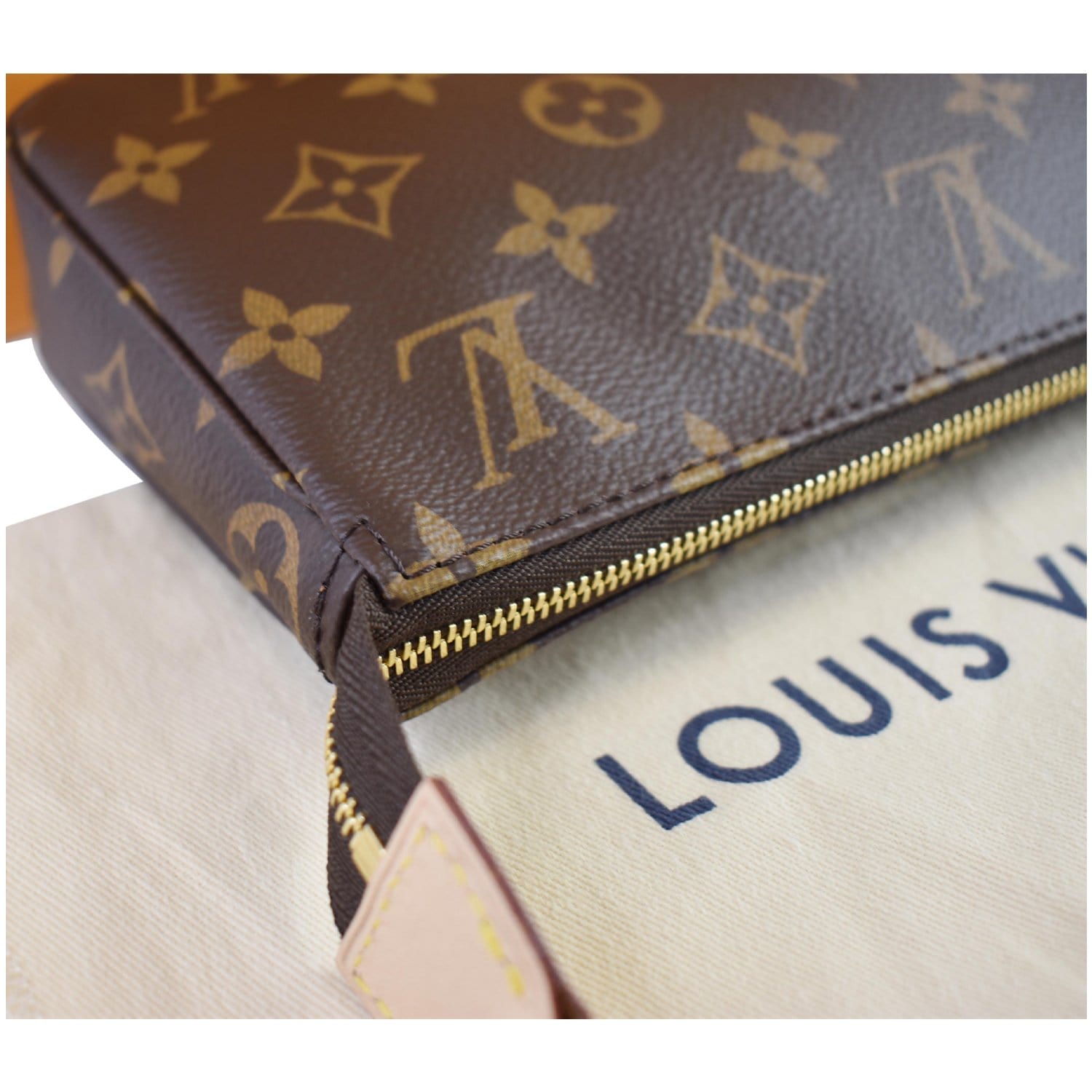 RvceShops Revival, Brown Louis Vuitton Damier Ebene Mini Pochette  Accessoires Baguette