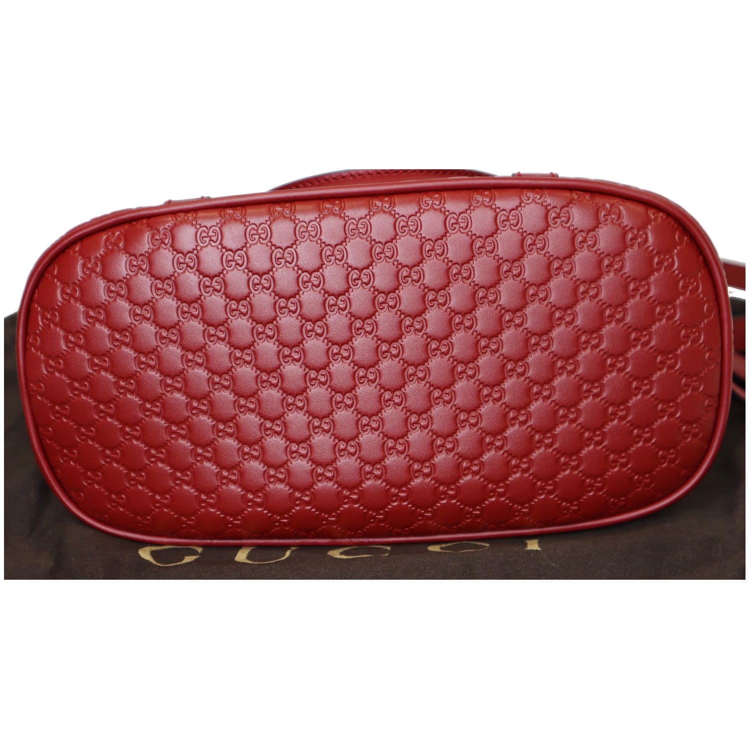 Gucci Red Guccissima Leather Dome Bag - Yoogi's Closet