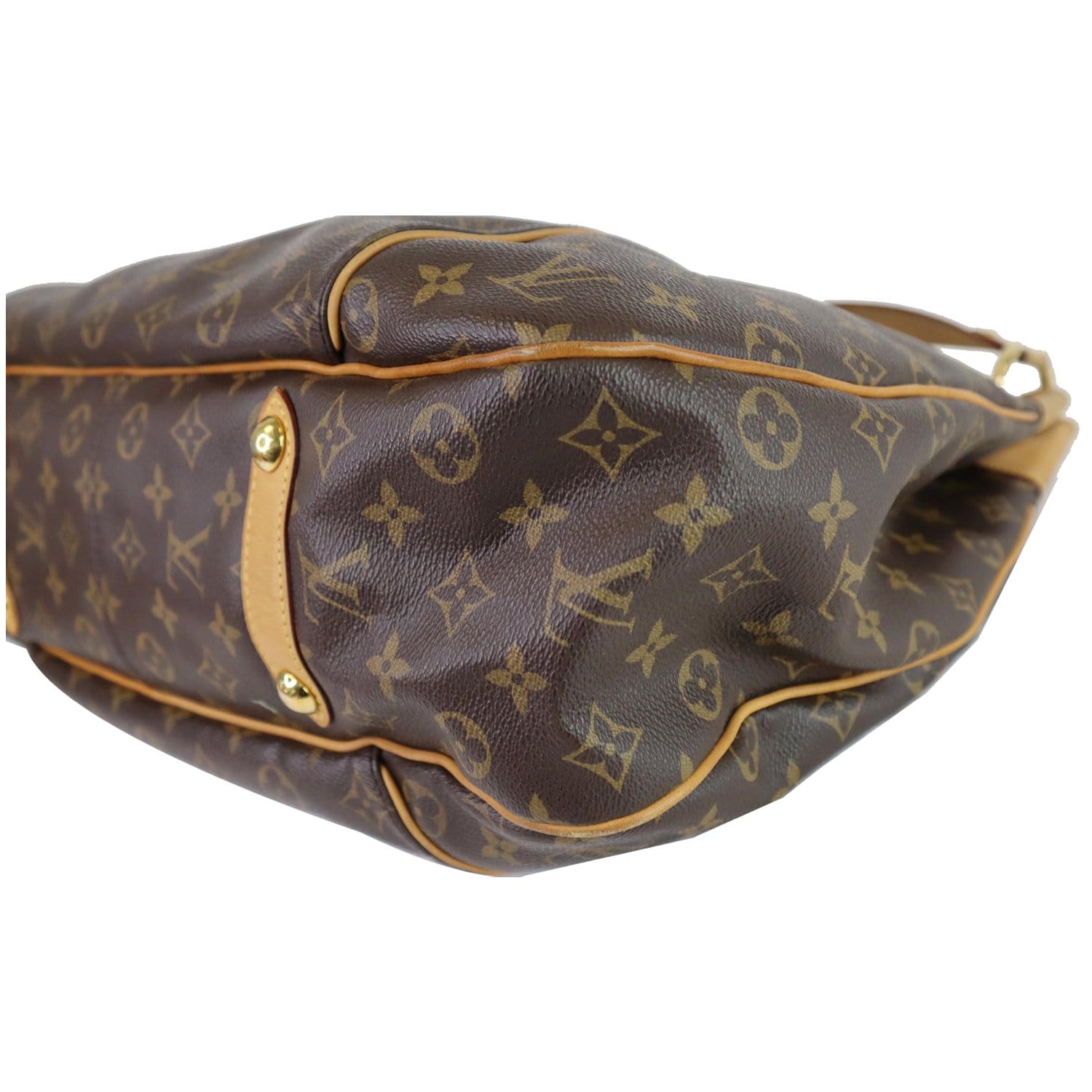 Authentic Louis Vuitton Brown Monogram Canvas Leather Galliera GM Shoulder  Bag - Organic Olivia