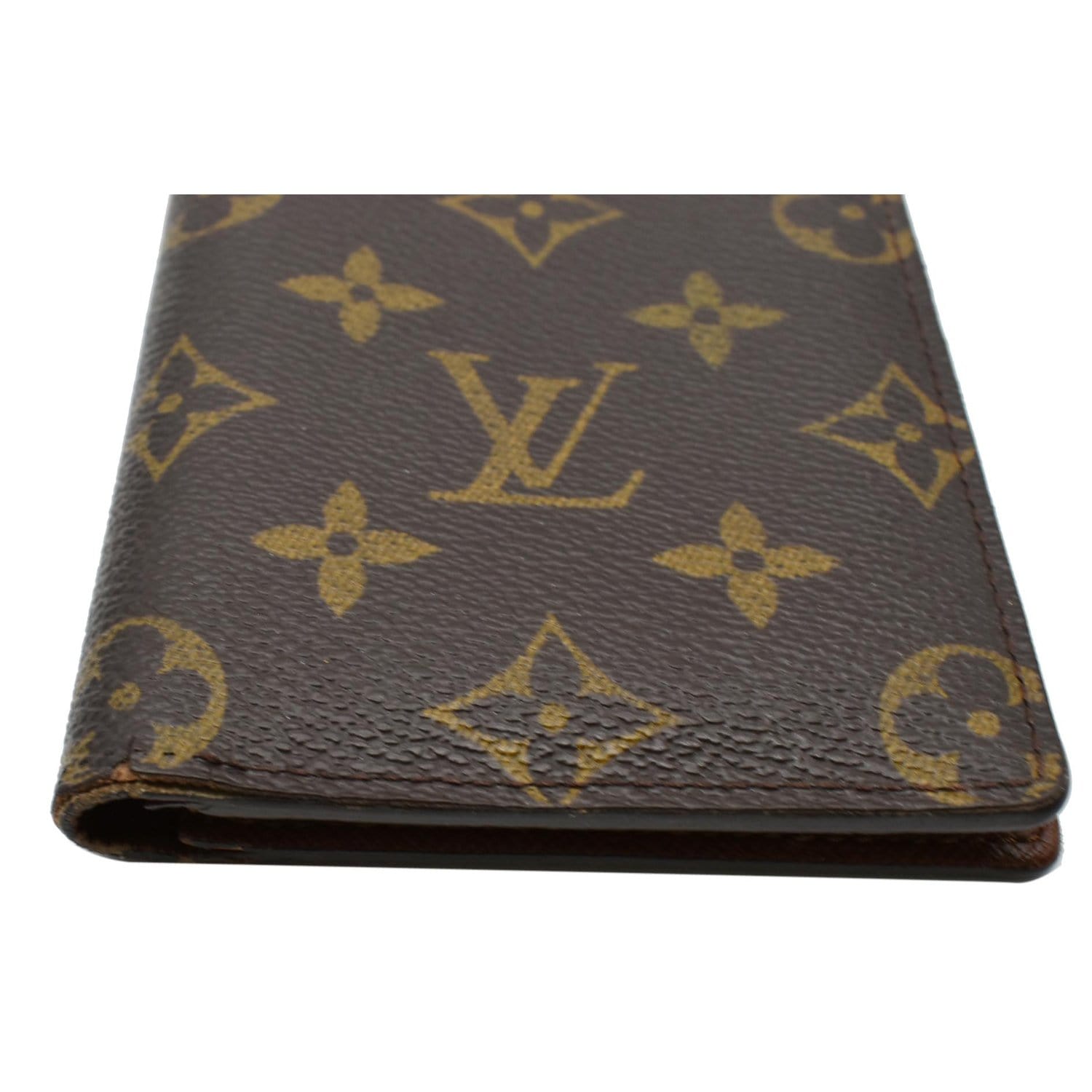 Louis Vuitton Monogram Bifold Wallet Check Book Holder 903lvs413