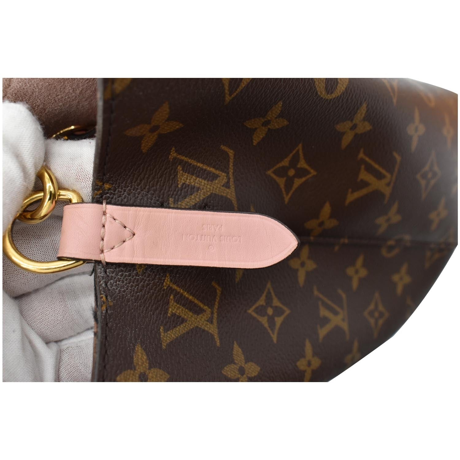 Louis Vuitton NeoNoe Handbag Monogram Canvas MM Brown and Rose Pounder/Pink