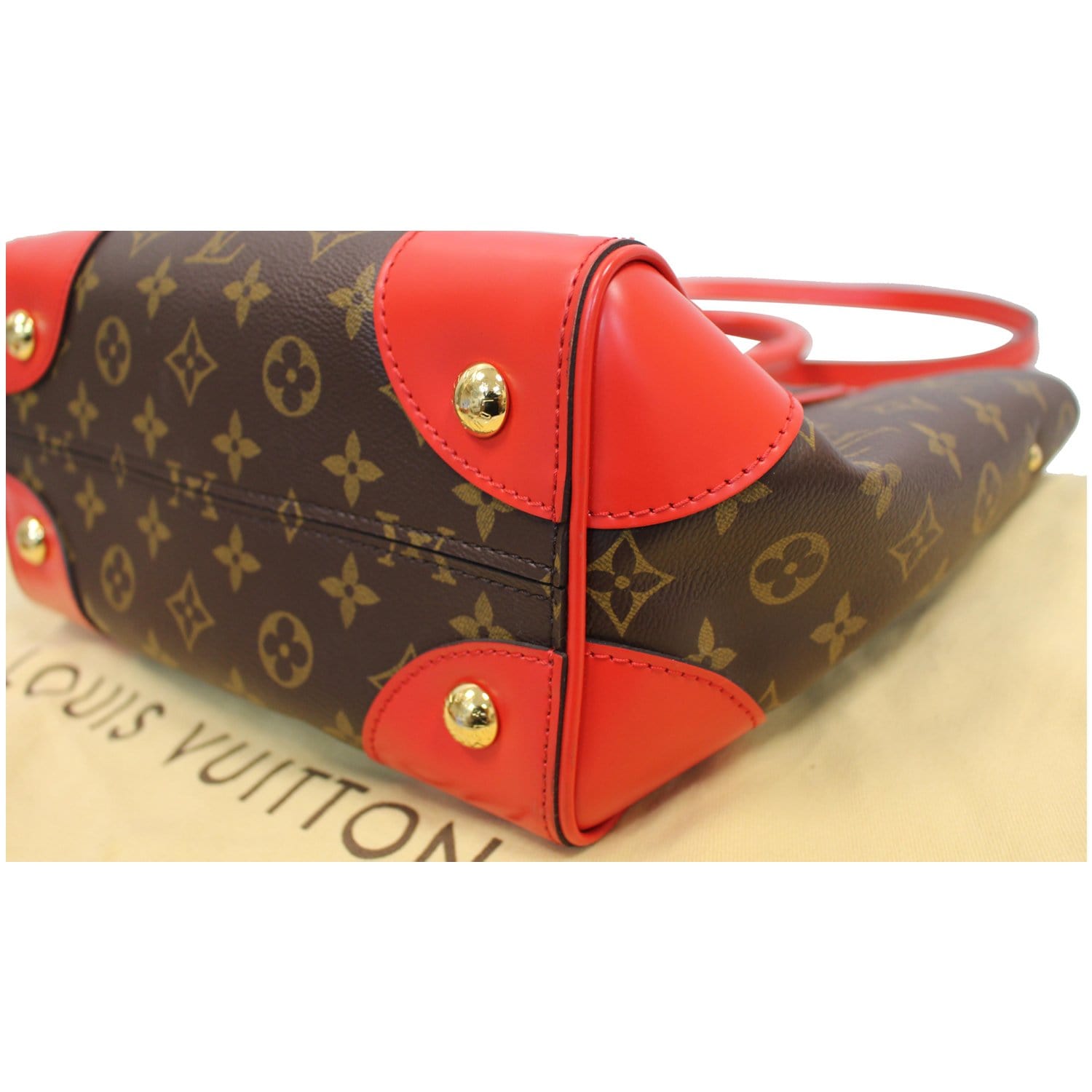 LOUIS VUITTON Phenix Monogram Canvas Shoulder Handbag Coquelicot