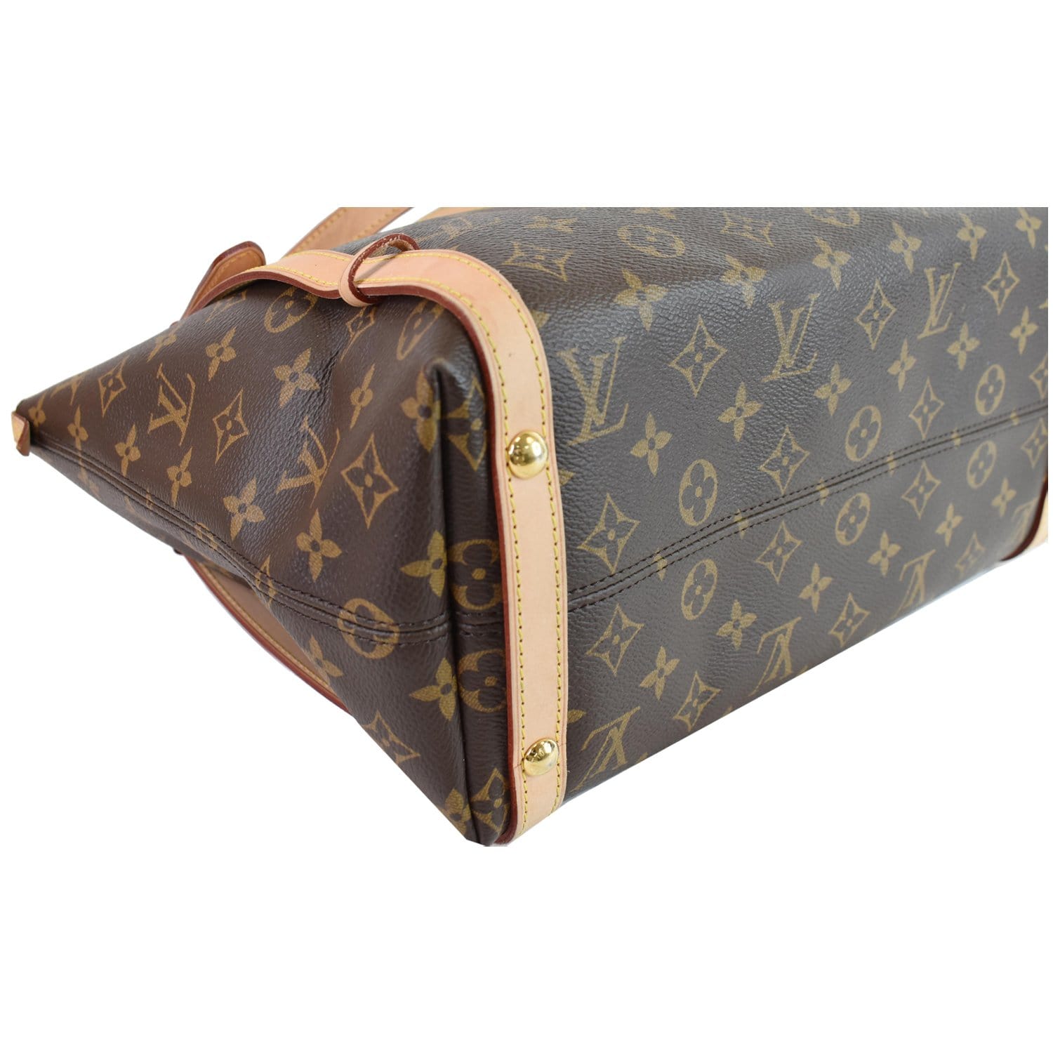 Louis+Vuitton+Tuileries+Shoulder+Bag+Medium+Brown+Canvas for sale online