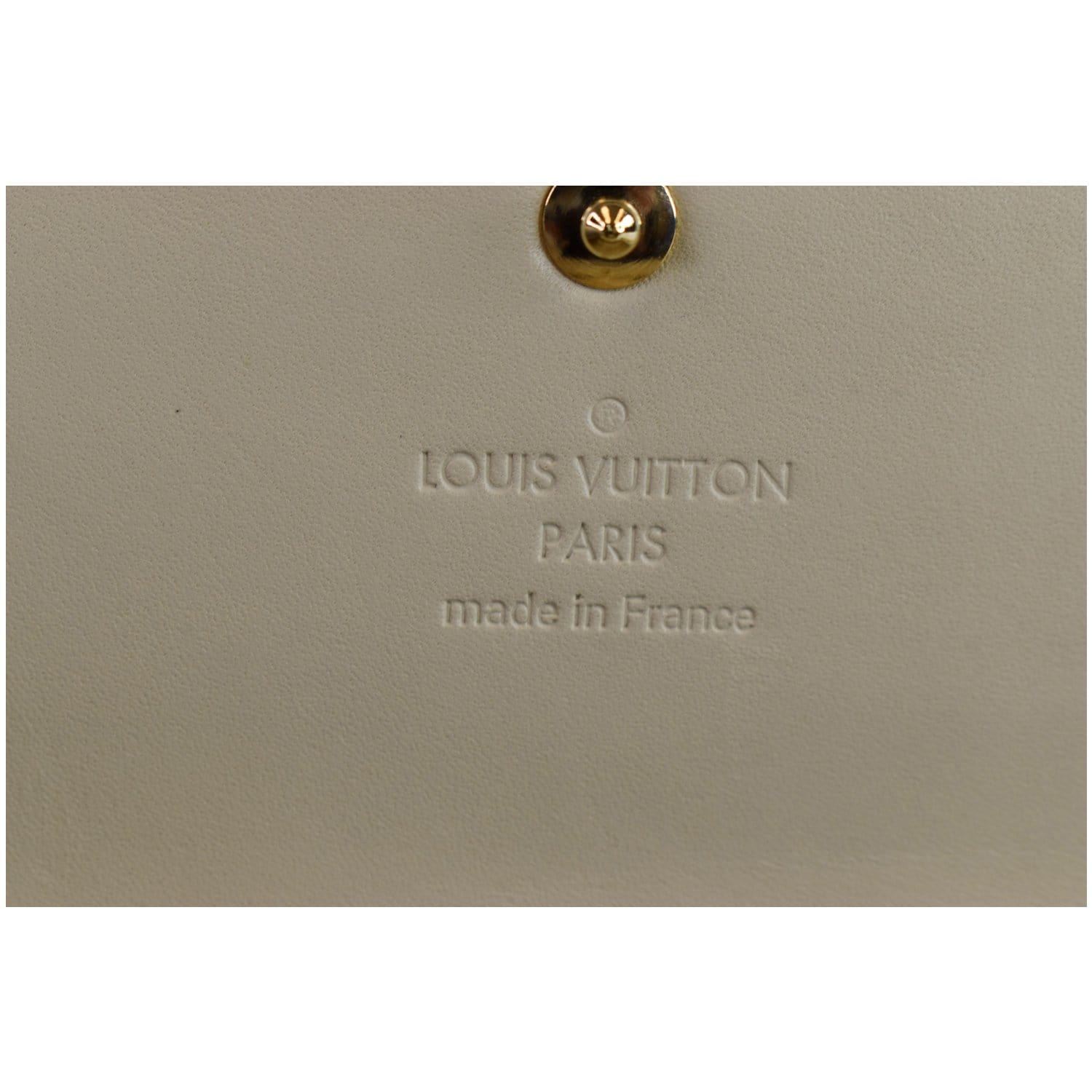 Louis Vuitton Portefeuille Sarah Vernis Varnished Leather Wallet Cream