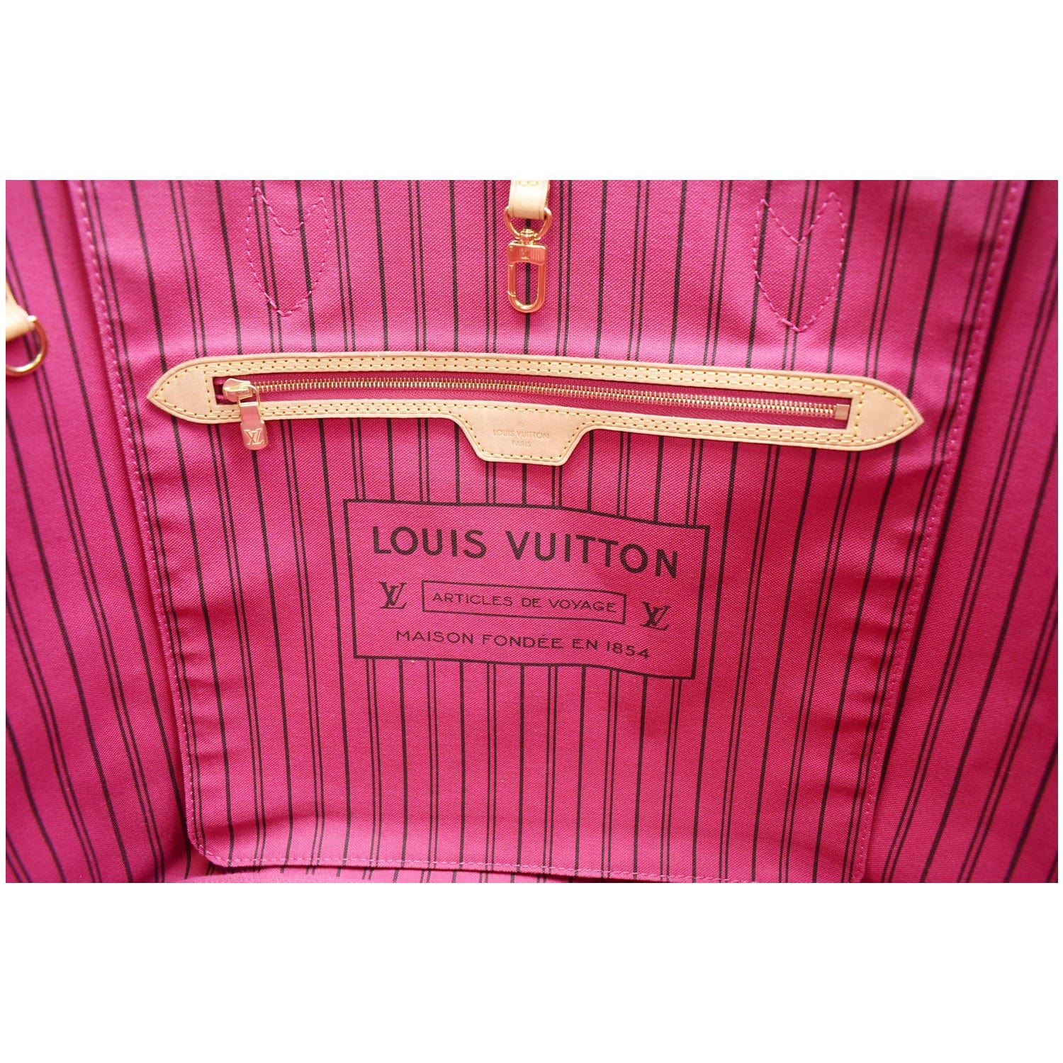 Neverfull cloth tote Louis Vuitton Brown in Cloth - 23806307