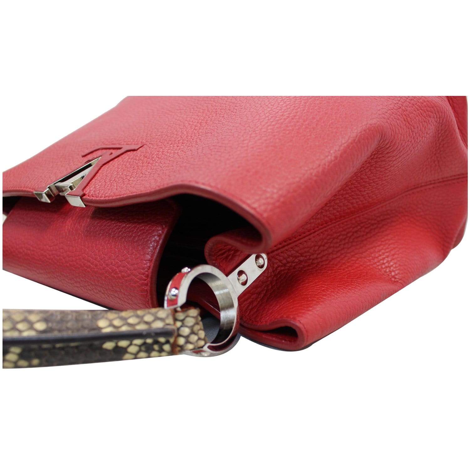 Louis Vuitton Capucines Mm Python Red Taurillon Leather N91899