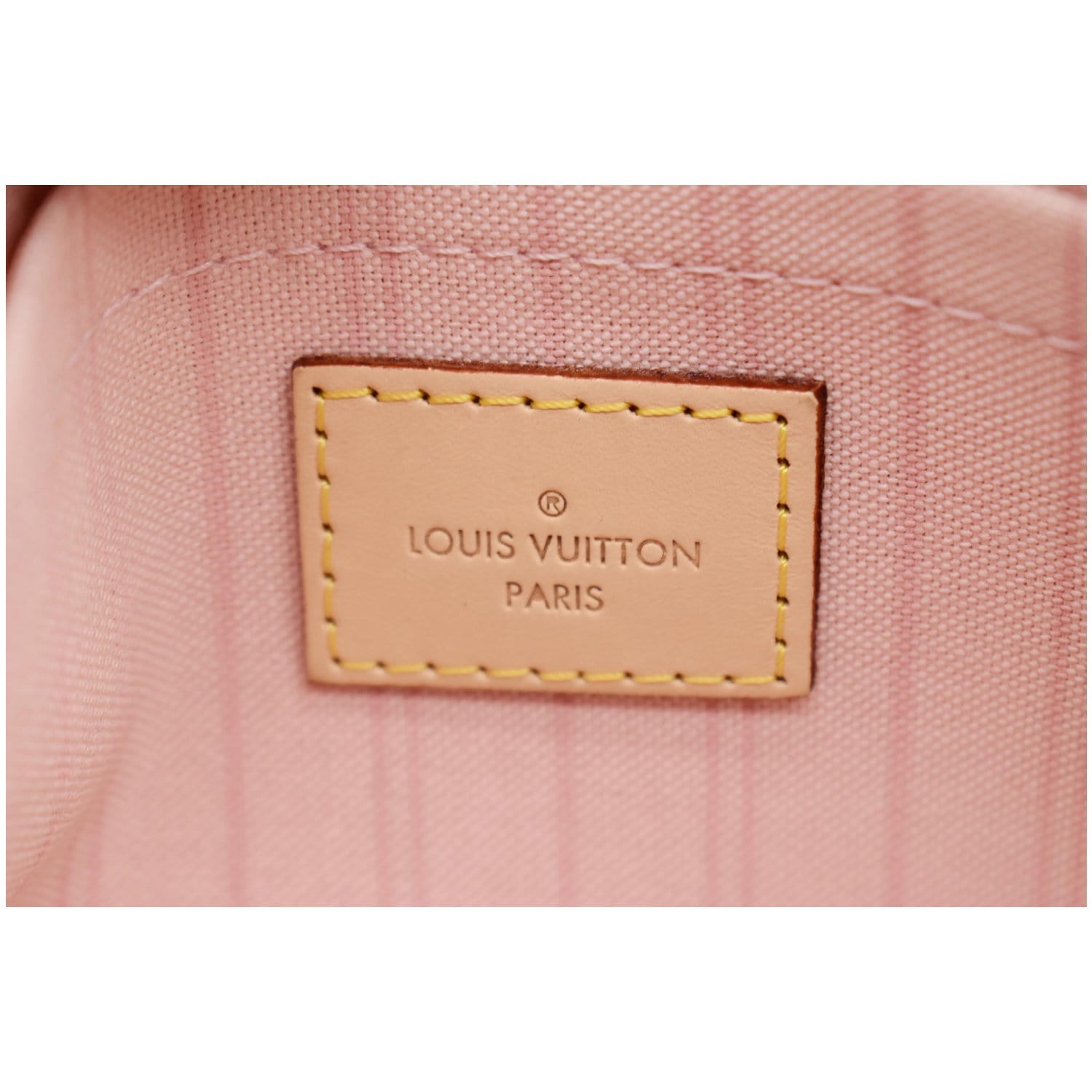 Louis Vuitton Damier Azur Neverfull Rose Ballerine Pouch - A World Of Goods  For You, LLC