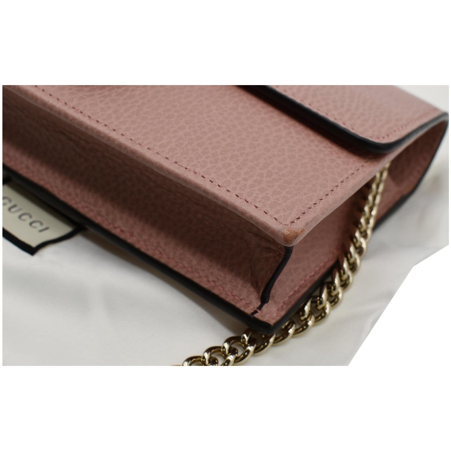 NEW GUCCI 510314 Interlocking Leather Chain Cross Body Wallet Bag, Pin –  Malvaddiction LLC
