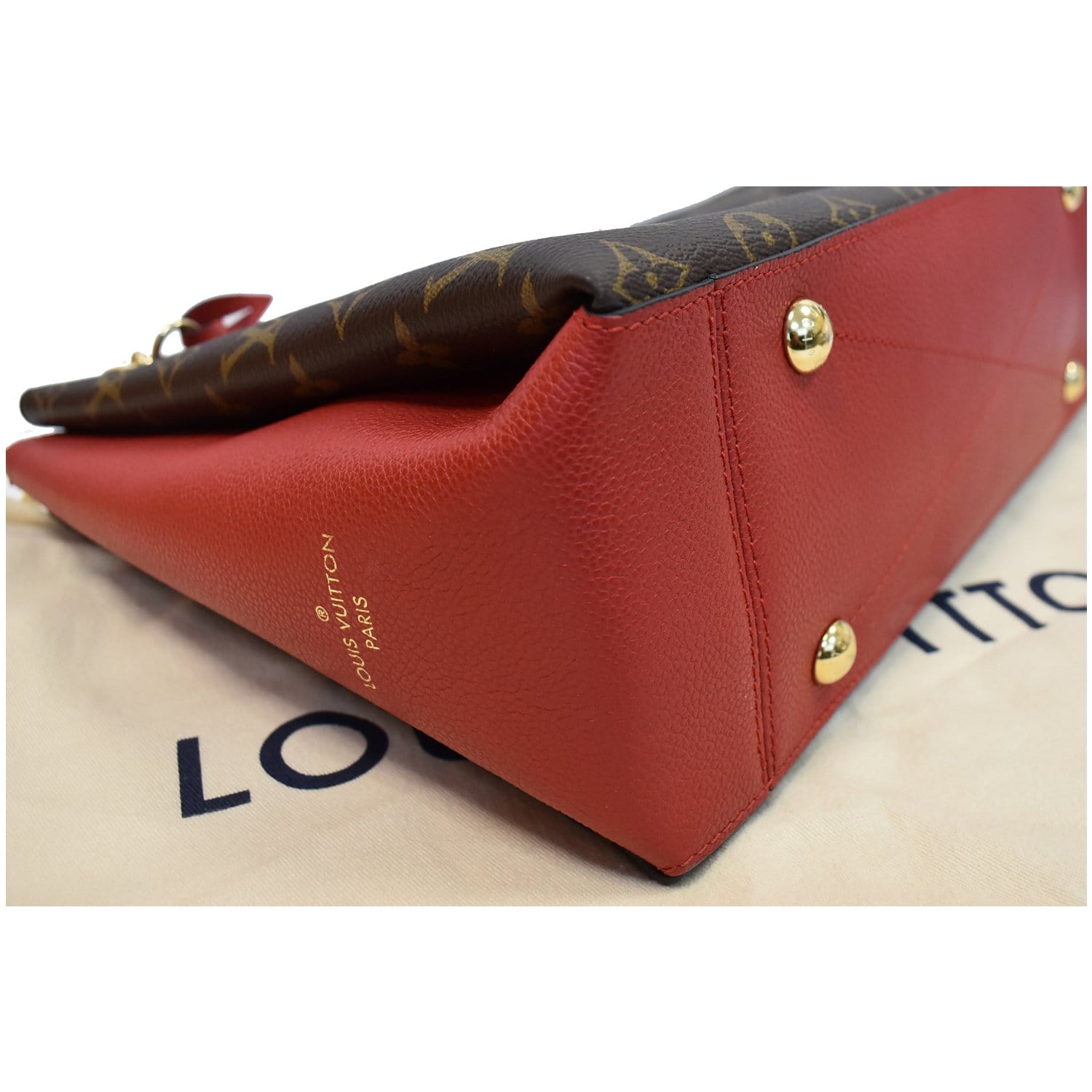 Louis Vuitton Surene Handbag Monogram Canvas with Leather MM Brown