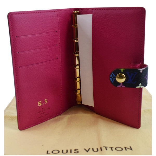 Louis Vuitton Agenda PM Multicolor Planner Cover Black - interior parts