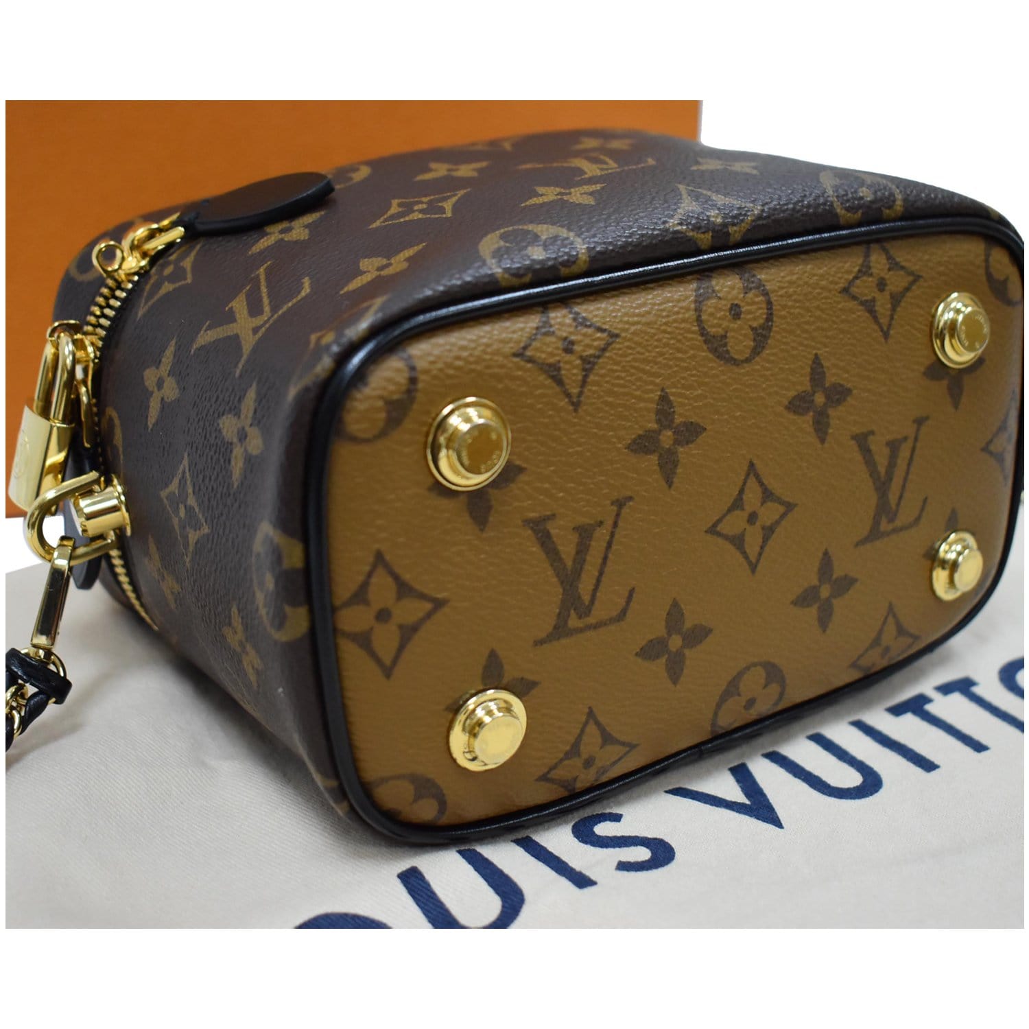Louis+Vuitton+Trunk+Crossbody+Brown+Canvas+Reverse+Monogram for sale online