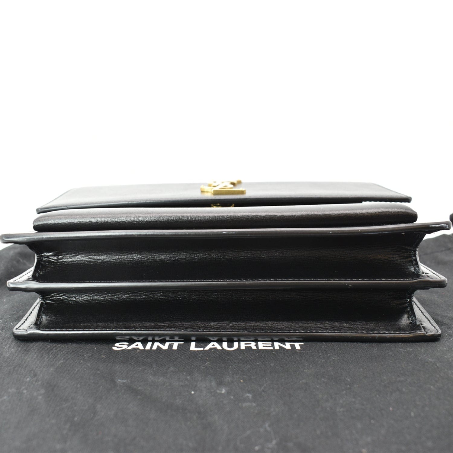 Saint Laurent Monogram Sunset Medium Braided Strap Black Leather Shoul -  MyDesignerly