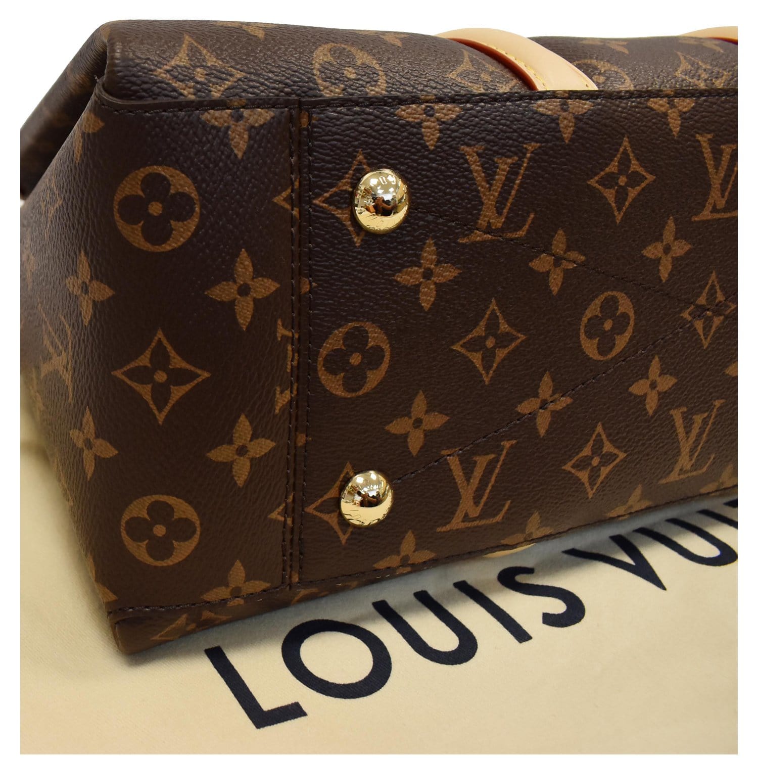 Louis Vuitton Soufflot Tote Monogram Canvas with Leather MM at 1stDibs