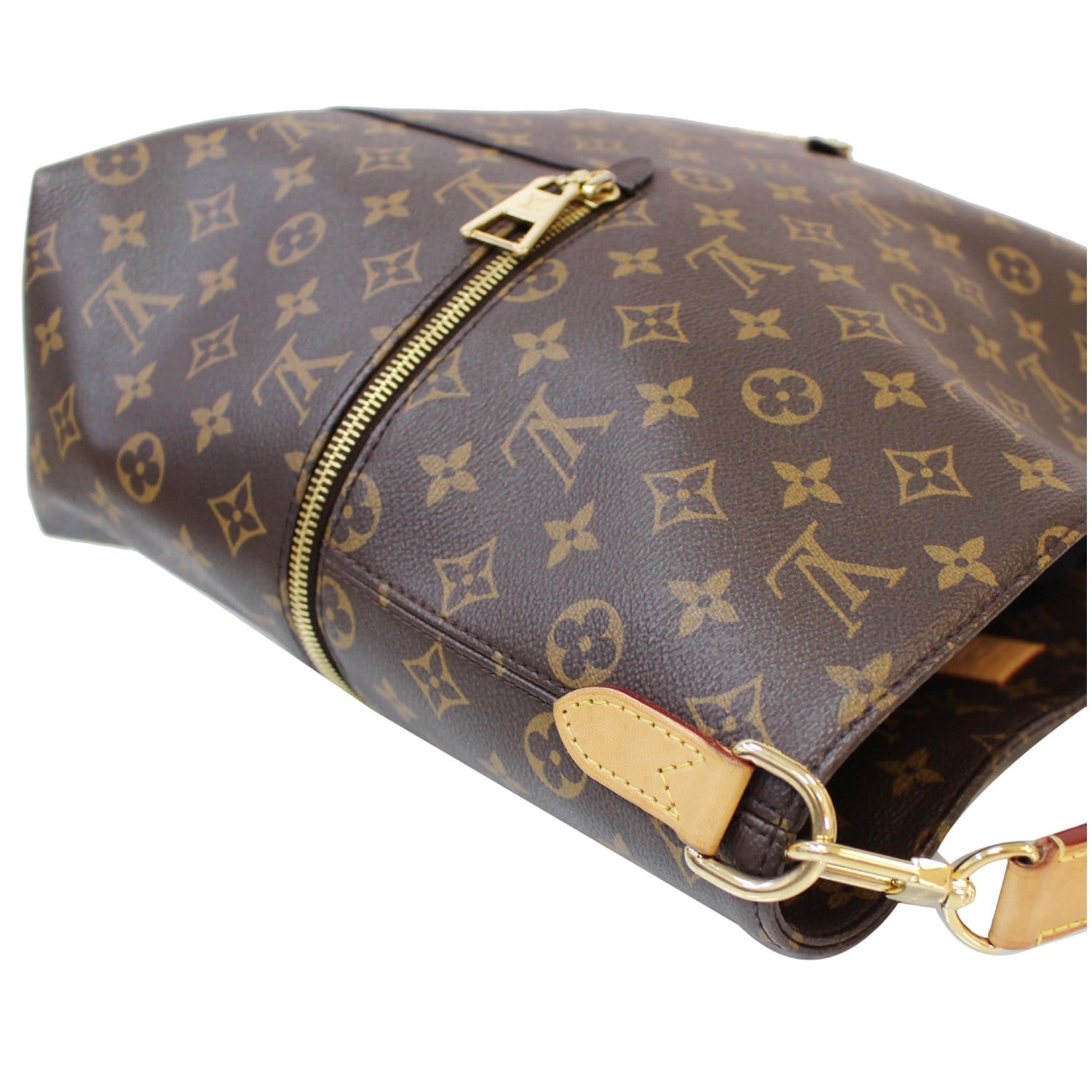 Louis Vuitton Melie Handbag Monogram Canvas Brown Great Condition