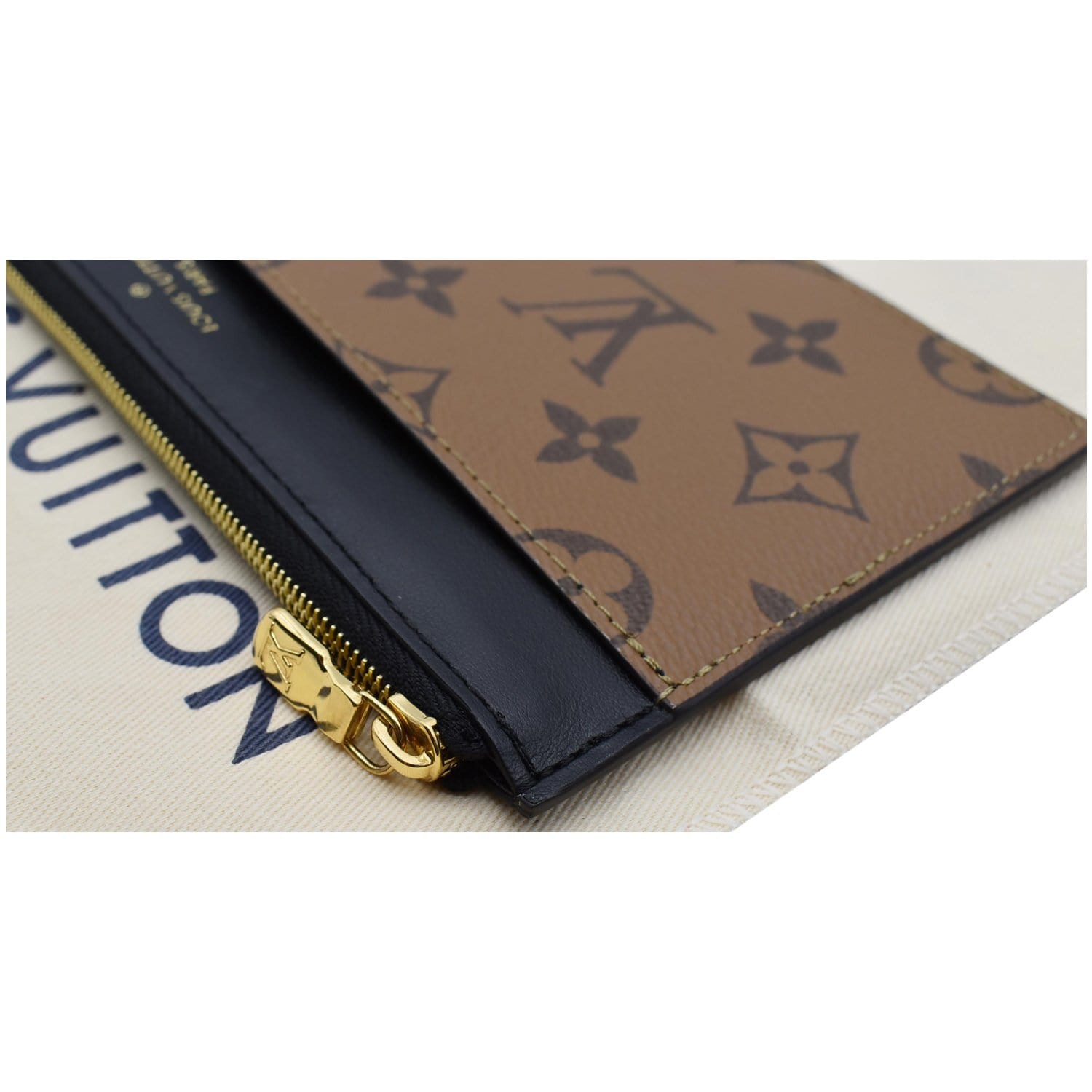 LOUIS VUITTON Slim Purse Long Wallet Monogram Leather Brown Black M80348  65YB558